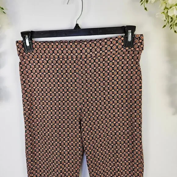 SKYE’S THE LIMIT Slim Fit Ankle Dress Pants Size 10 Boho Floral Office Wear Art - Picture 5 of 10
